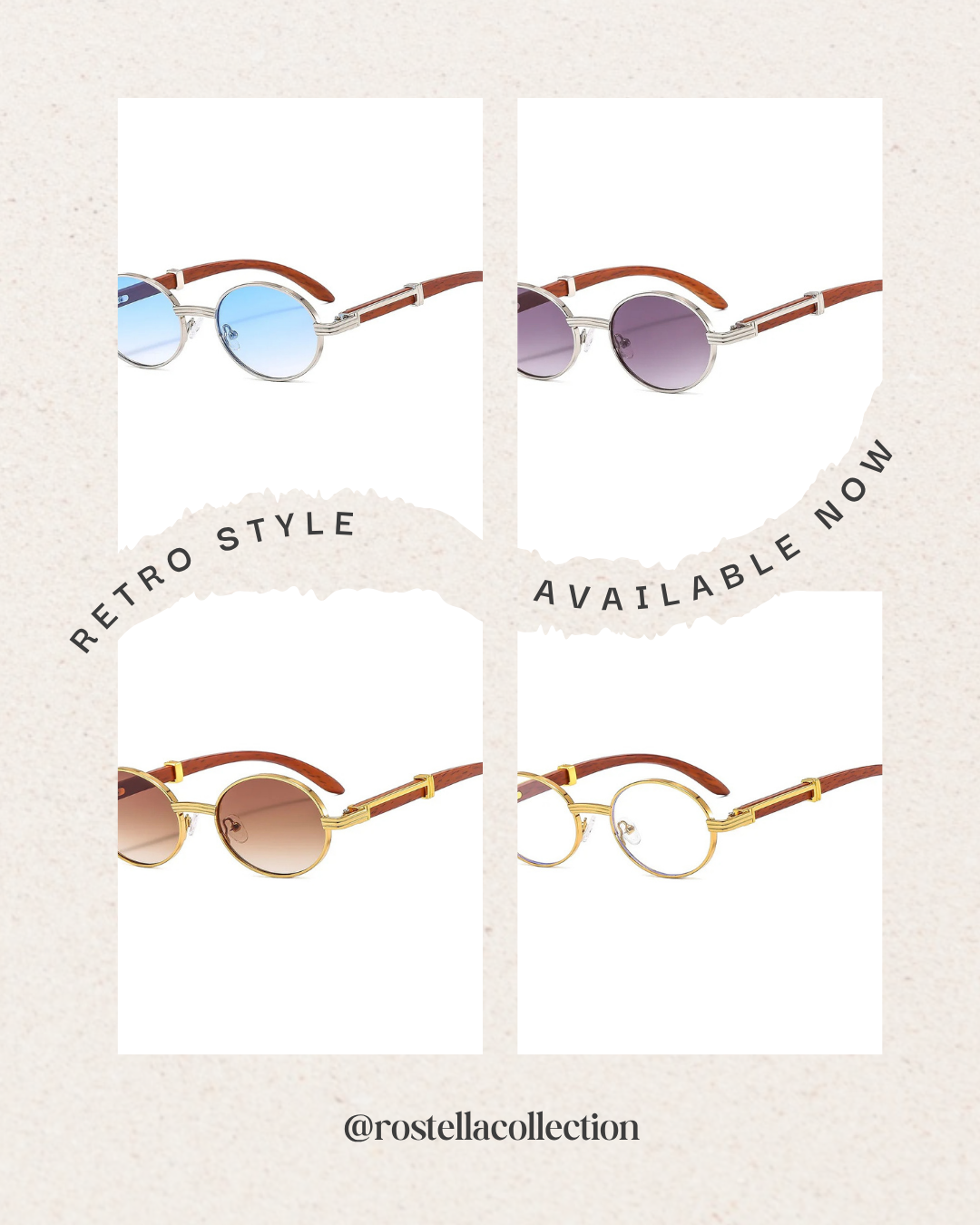 Gafas Retro Wood Grain