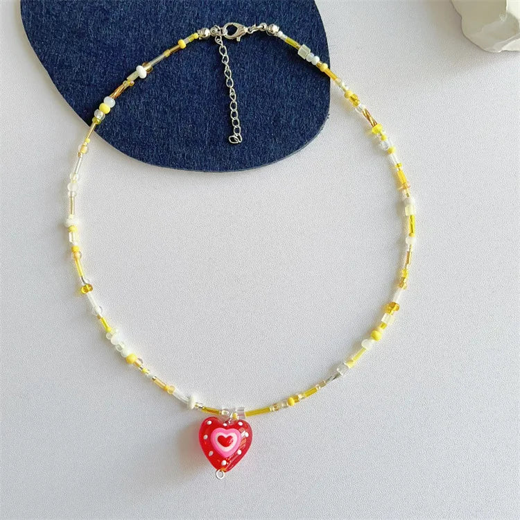 Collar con Perlas y Corazoncito