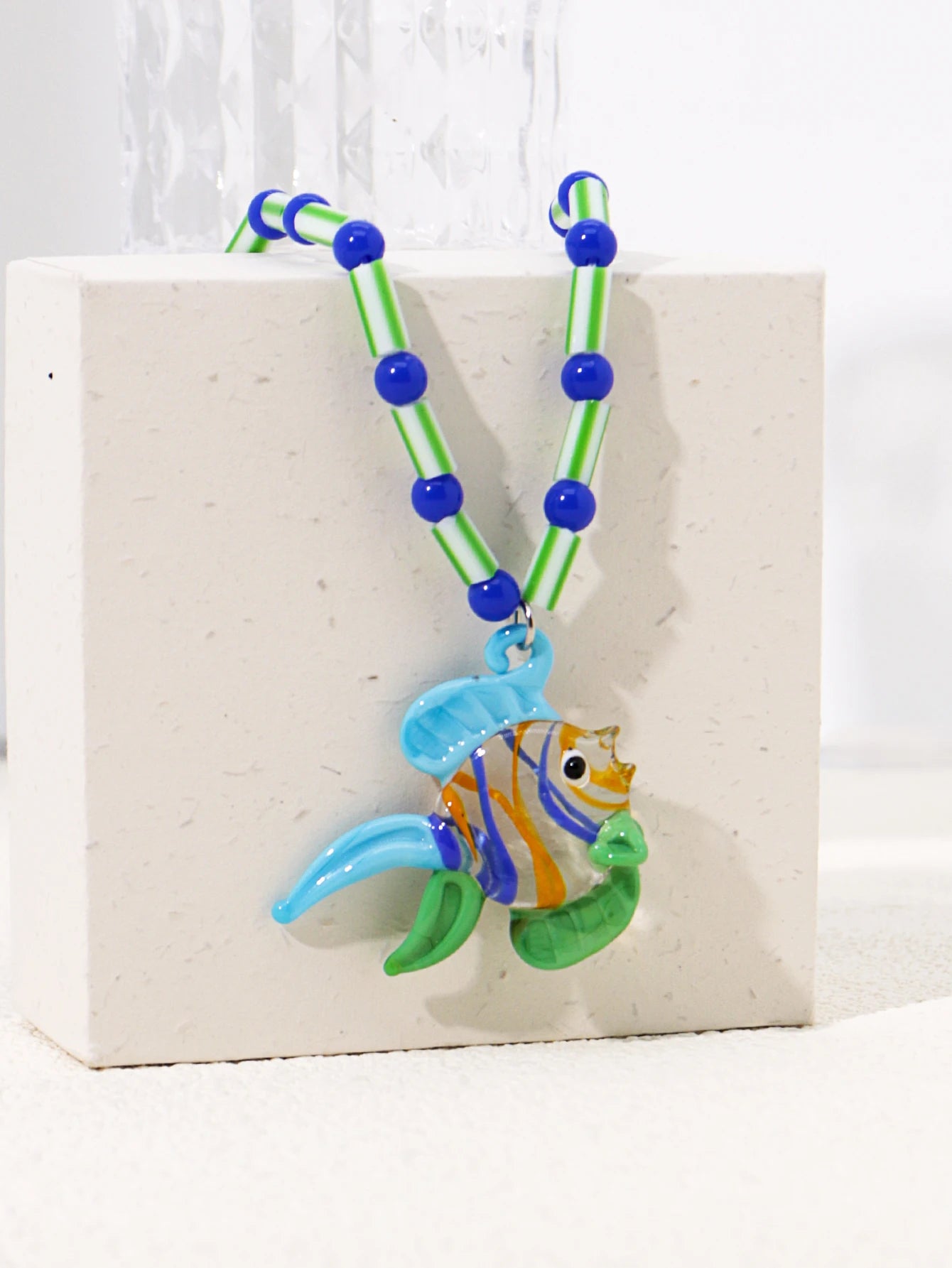 Colgante Bohemio de Pez Verde para Mujer