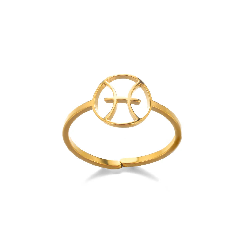Anillo Constelación Dorado Ajustable