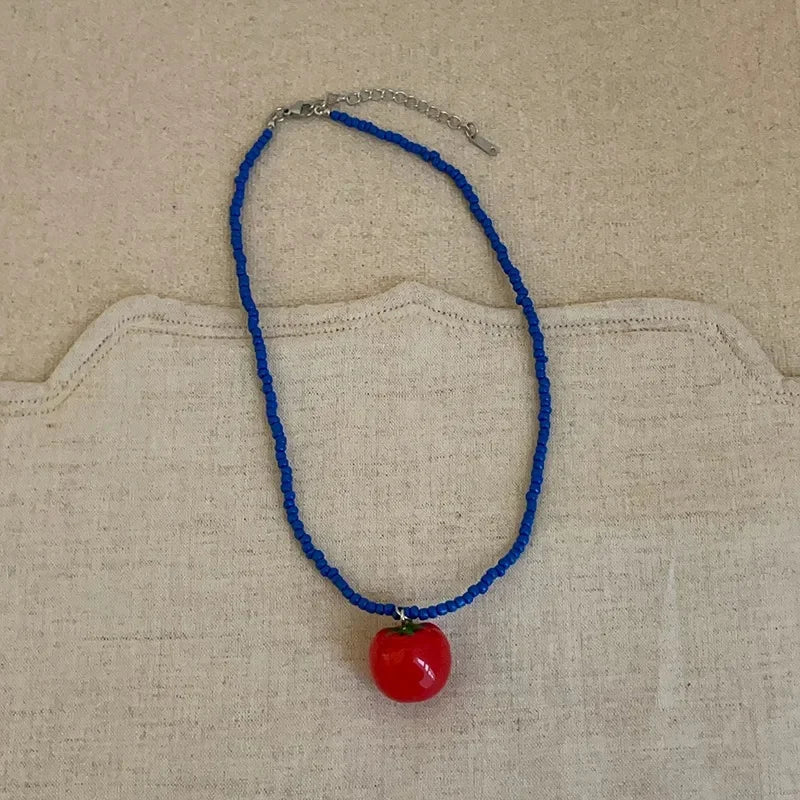 Fruit Pop — Dopamine Fruit Pendant Bead Choker Necklace