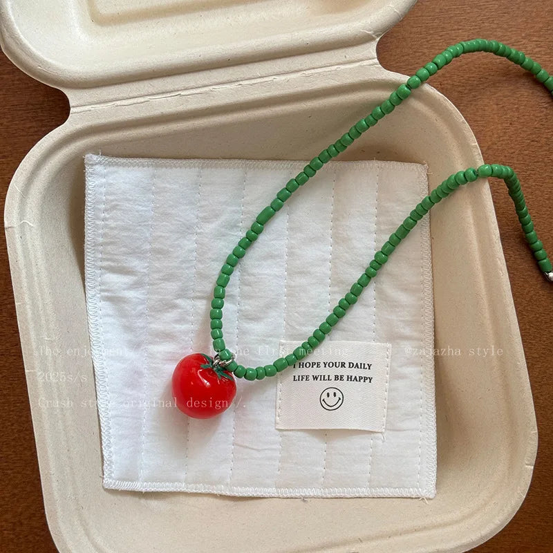 Fruit Pop — Dopamine Fruit Pendant Bead Choker Necklace