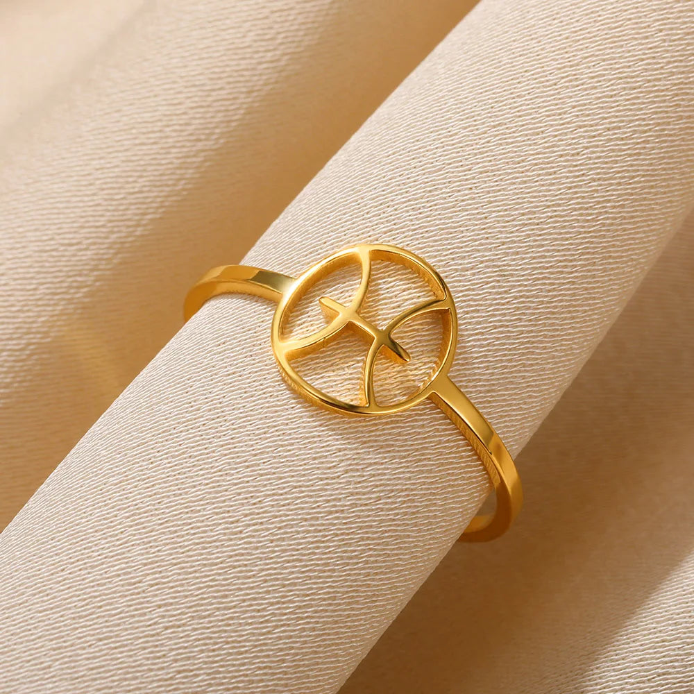 Anillo Constelación Dorado Ajustable