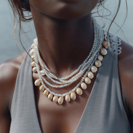 Collar Maréa – Capas, Cuentas y Espíritu Bohemio