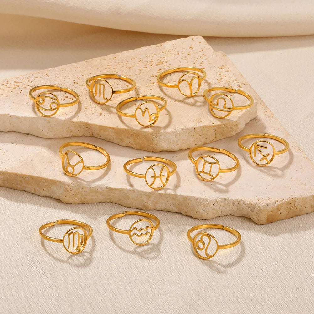 Anillo Constelación Dorado Ajustable