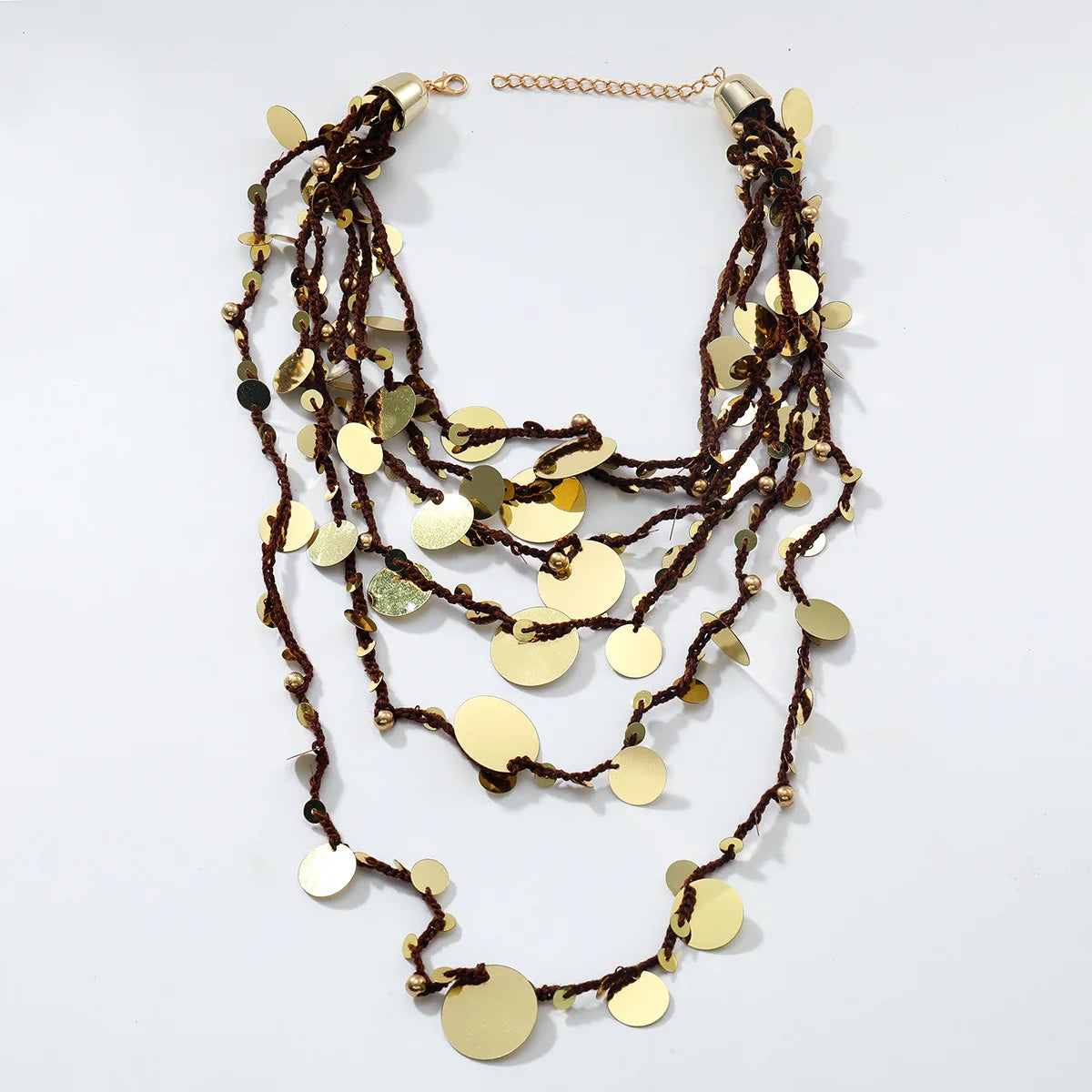 Collar Kamira – Cascada Boho de Monedas y Carácter Tribal