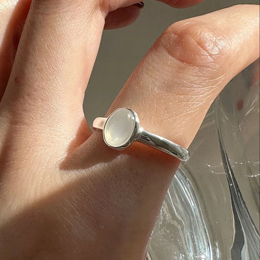 Anillo ajustable de plata de ley