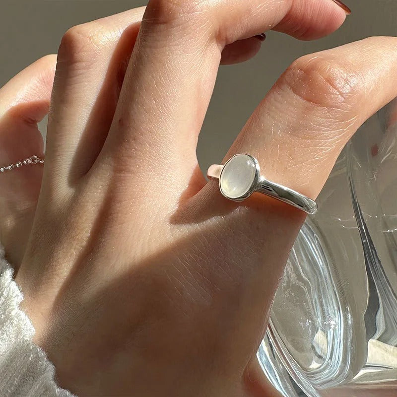 Anillo ajustable de plata de ley
