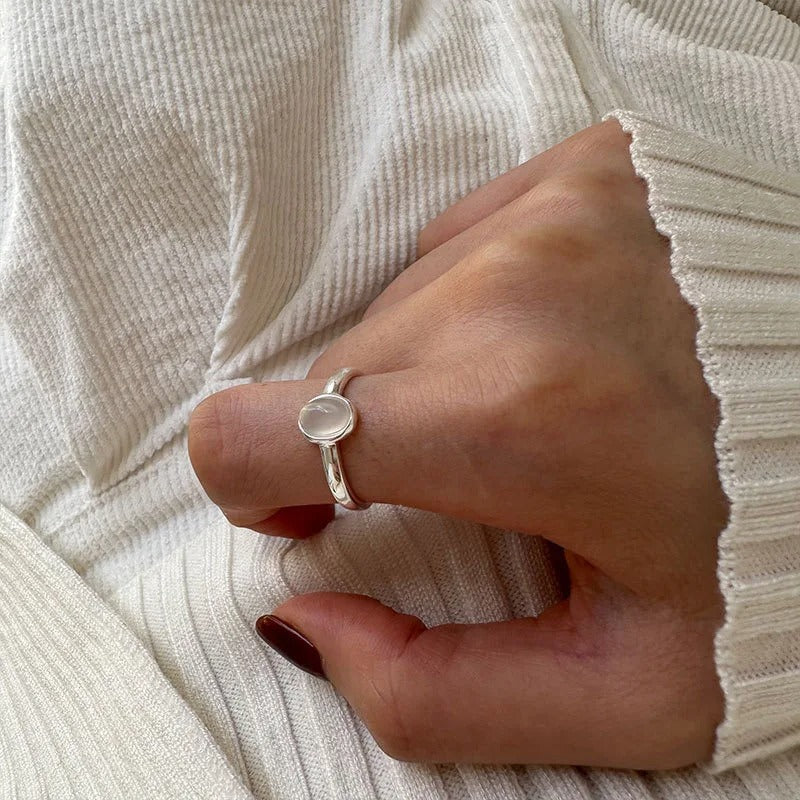 Anillo ajustable de plata de ley